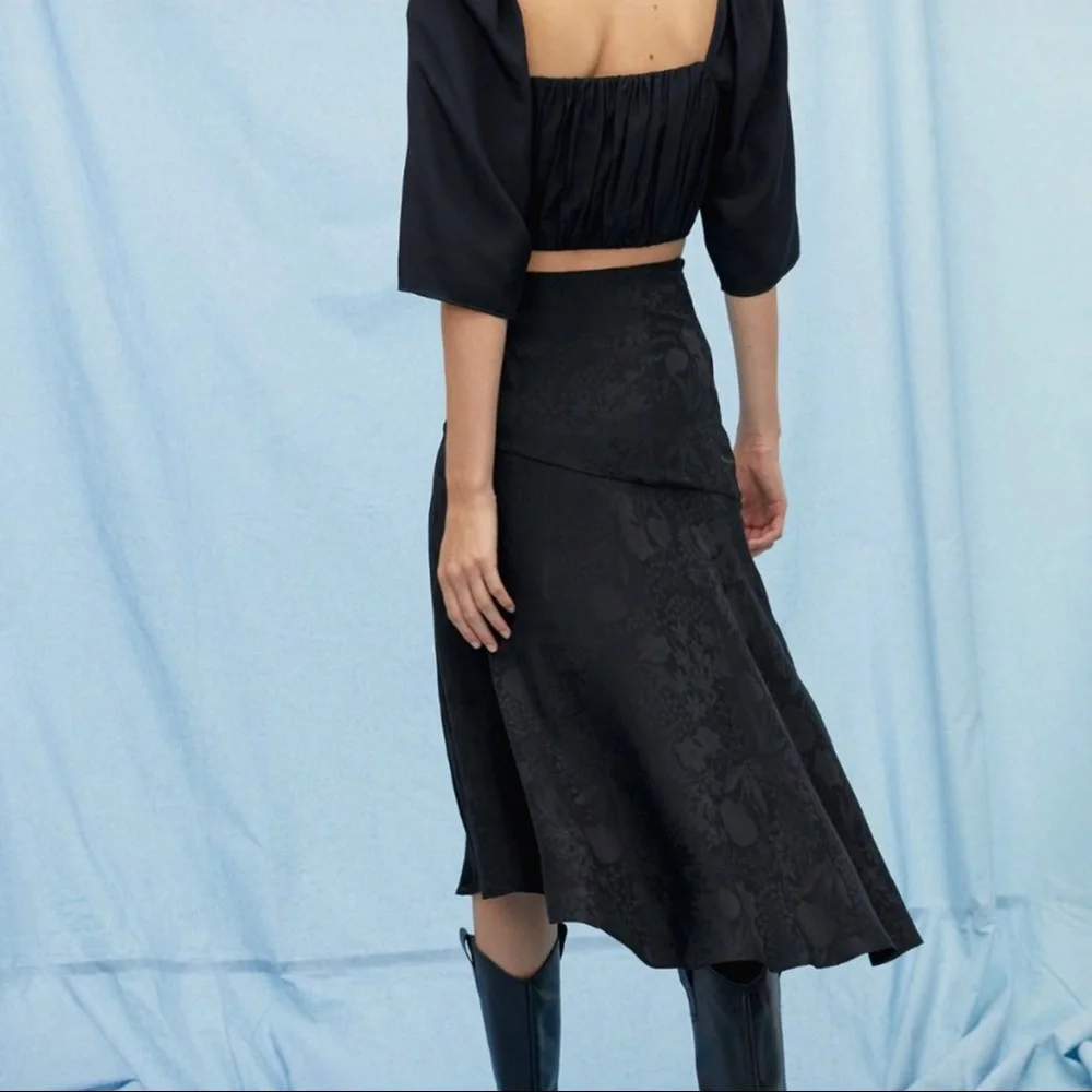 NWT Le Fou Wilfred Silk Slit Skirt size 0 - Picture 2 of 10